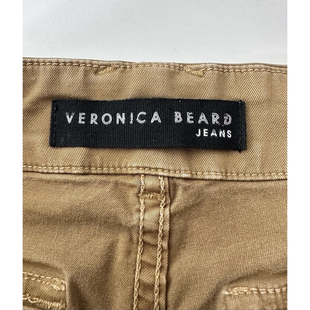 Veronica Beard ARYA Pants Women's Size 25 Straight High Rise Stretch Khaki - Picture 3 of 11